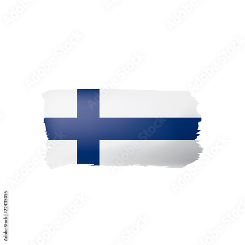 Finland flag, vector illustration on a white background.
