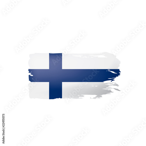 Finland flag, vector illustration on a white background.