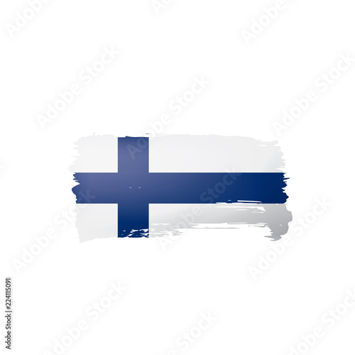 Finland flag, vector illustration on a white background.