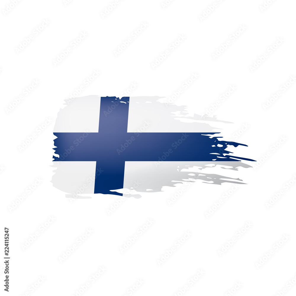 Finland flag, vector illustration on a white background. Finland flag, vector illustration on a white background.