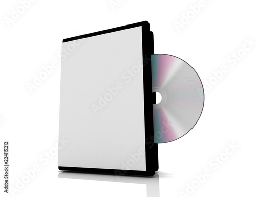 Photography 3d cd cover on white background