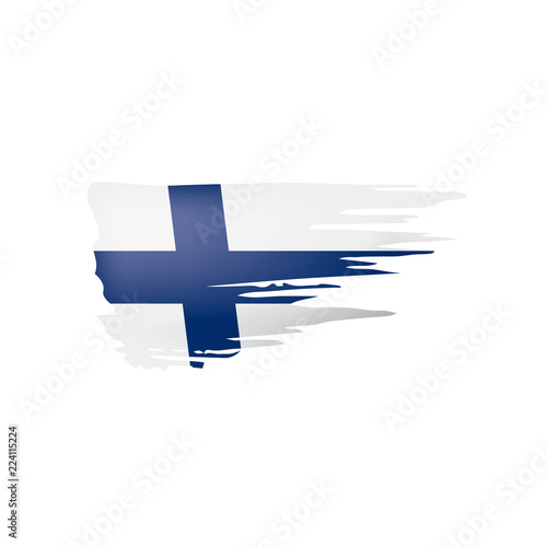 Finland flag, vector illustration on a white background.