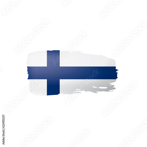 Finland flag, vector illustration on a white background.