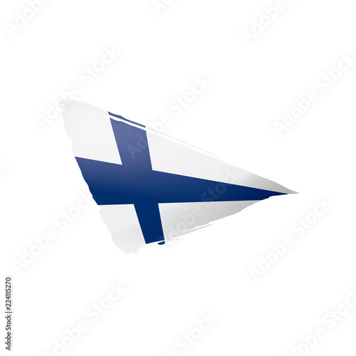 Finland flag, vector illustration on a white background.