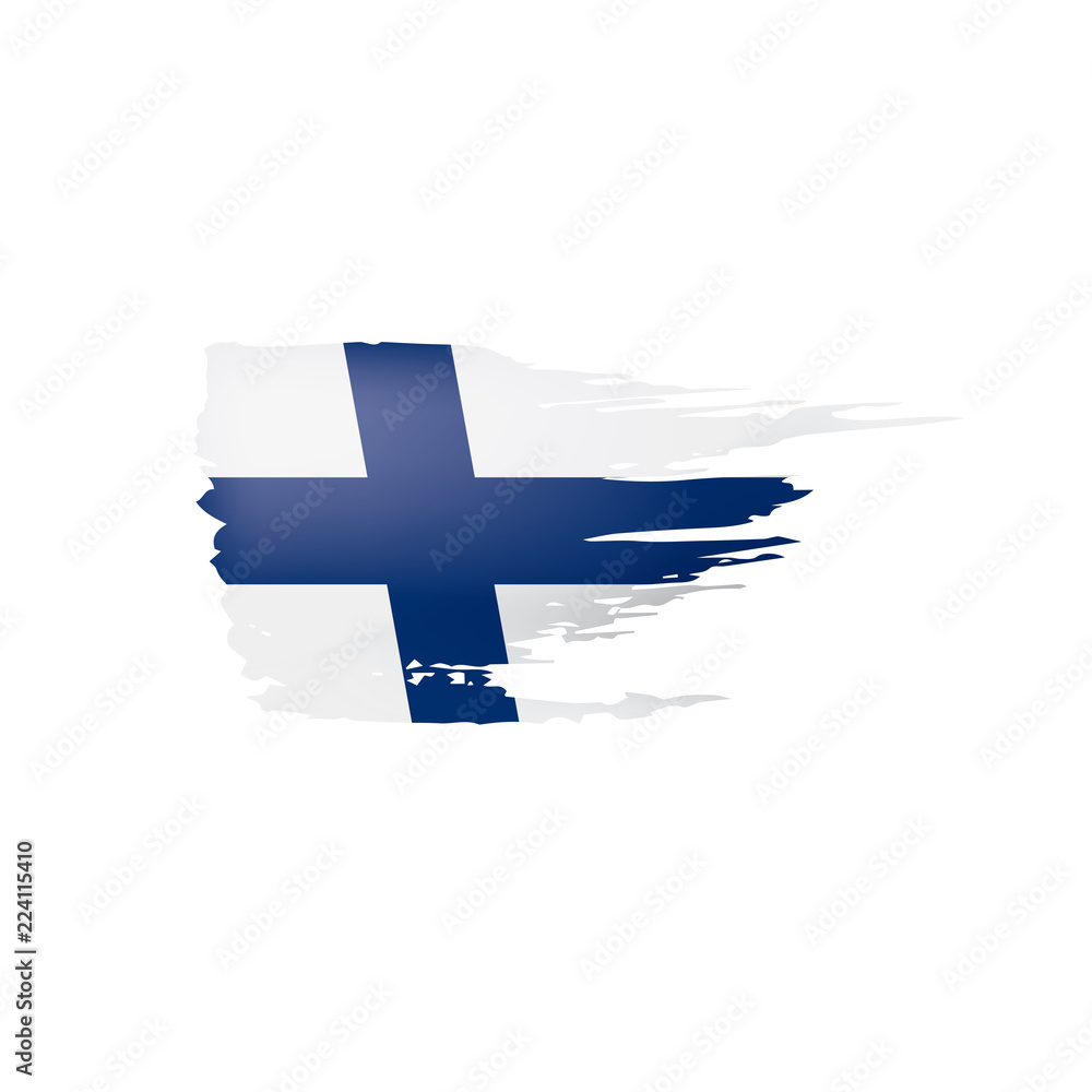Finland flag, vector illustration on a white background. Finland flag, vector illustration on a white background.
