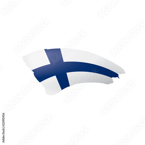 Finland flag, vector illustration on a white background.