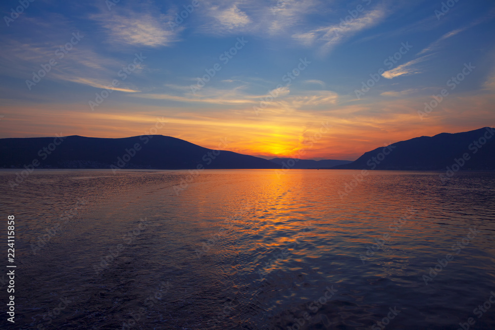 majestic twilight over the sea