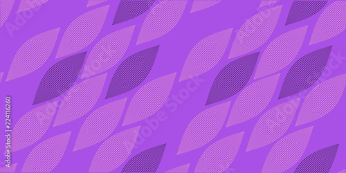 seamless pattern with stylized leaves sliding purple shades