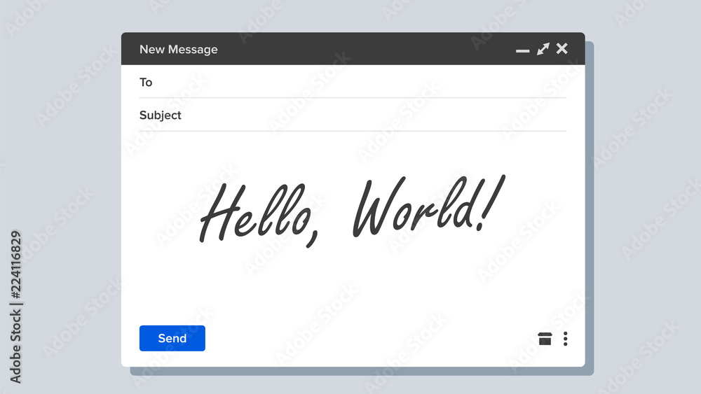 Email Blank Template Vector. For Website News Letter. Form Design. Web Interface. Mail Illustration Email Blank Template Vector. For Website News Letter. Form Design. Web Interface. Mail Illustration