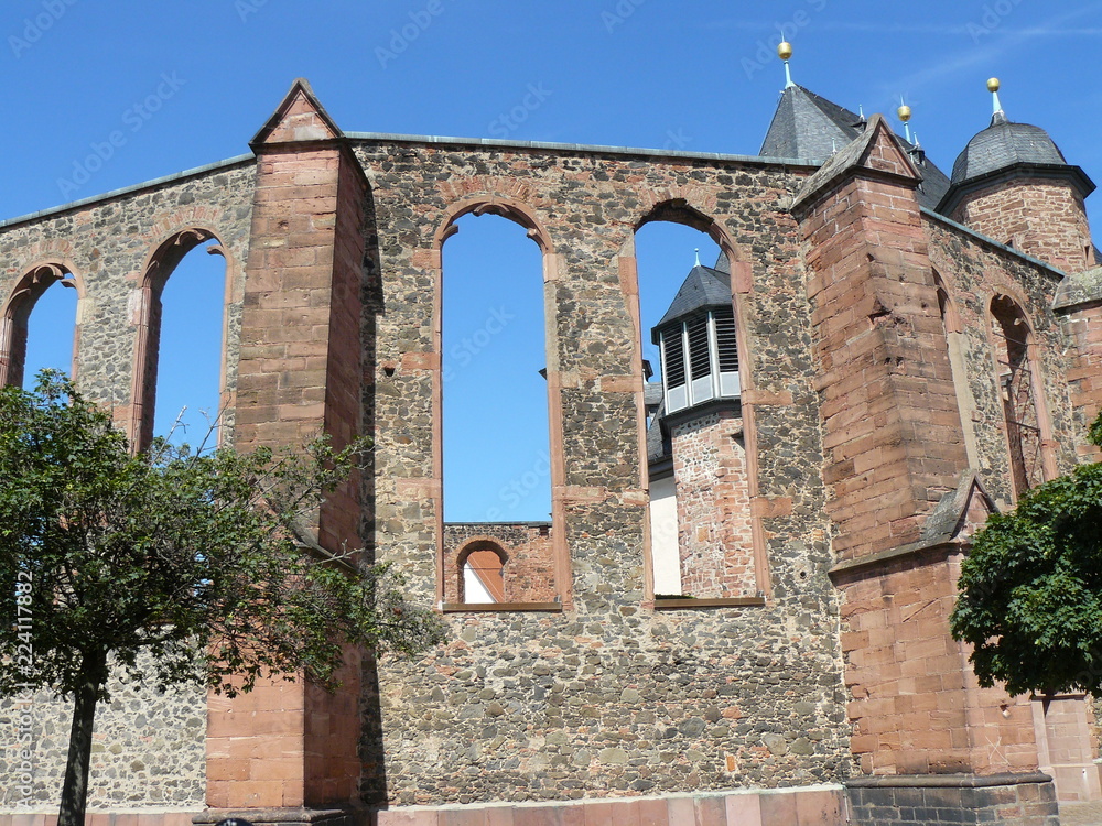 Ruinen der Wallonisch-Niederländischen Kirche in Hanau