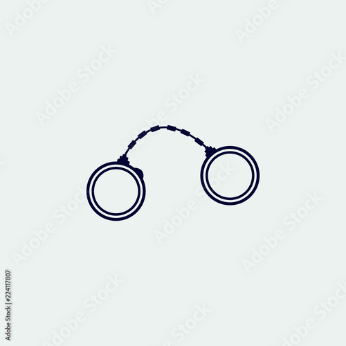 arrest icon, vector illustration. flat icon. handcluffs icon