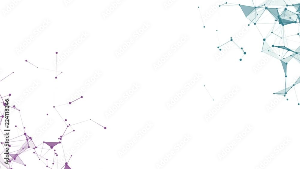 Structures of lines and triangles on a white background.Abstract space background, geometry surfaces, lines and points. Can be used as digital dynamic wallpaper, technology background.Seamless loop. Structures of lines and triangles on a white background.Abstract space background, geometry surfaces, lines and points. Can be used as digital dynamic wallpaper, technology background.Seamless loop.