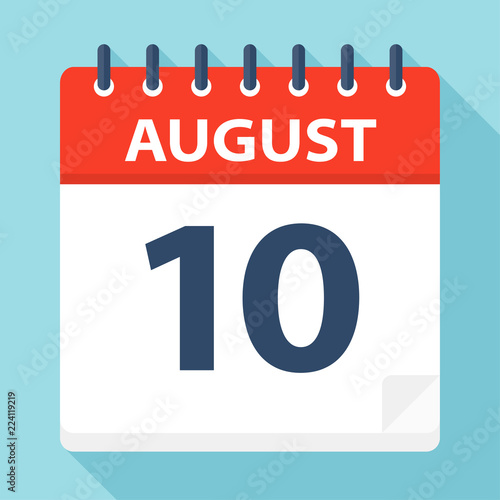 August 10 - Calendar Icon