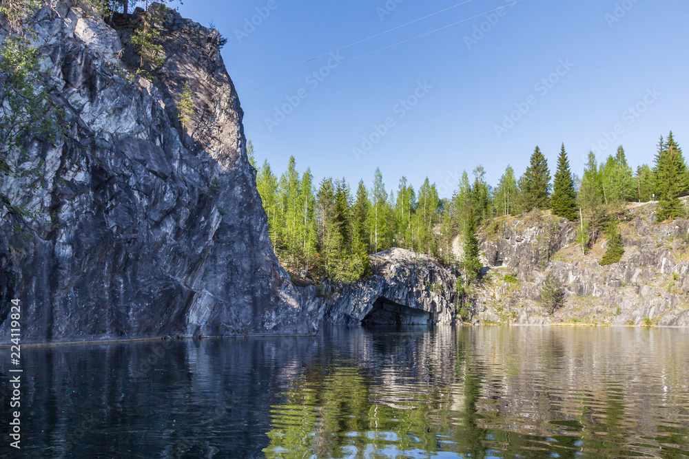 The smooth water in the big canyon Ruskeal