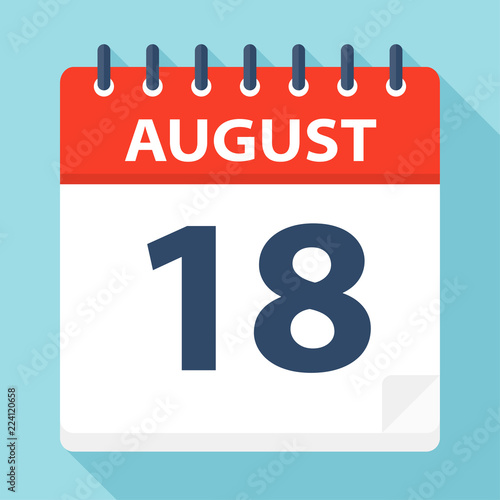 August 18 - Calendar Icon