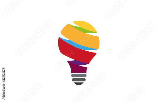 Creative Colorful Spiral Idea Logo