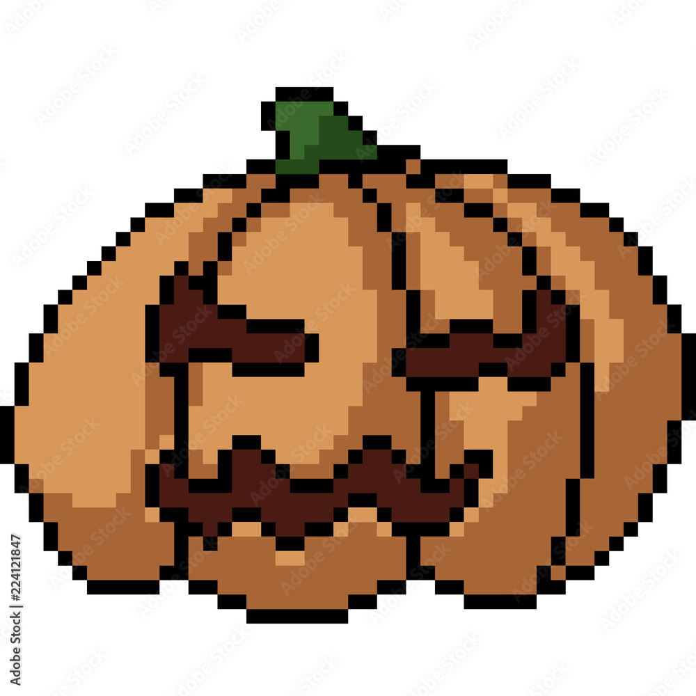 vector pixel art halloween pumpkin vector pixel art halloween pumpkin