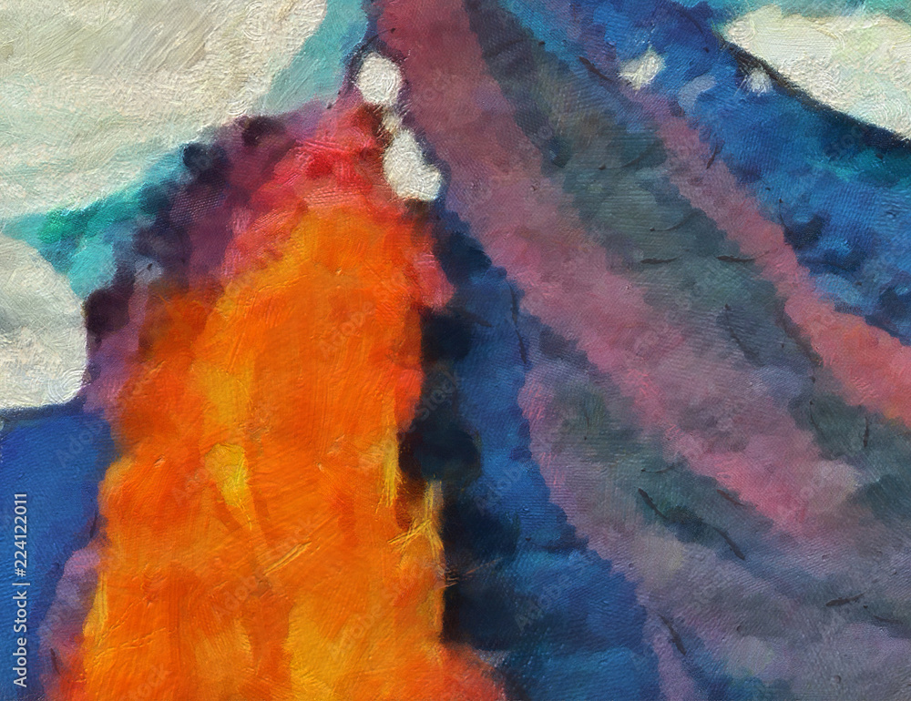 Obraz premium Textured brushstrokes on canvas. Dirty texture with arts elements. Creative hand drawn by brush background. Design stylish wallpaper. Rough modern abstraction. Digital simple artwork. Dry paint.