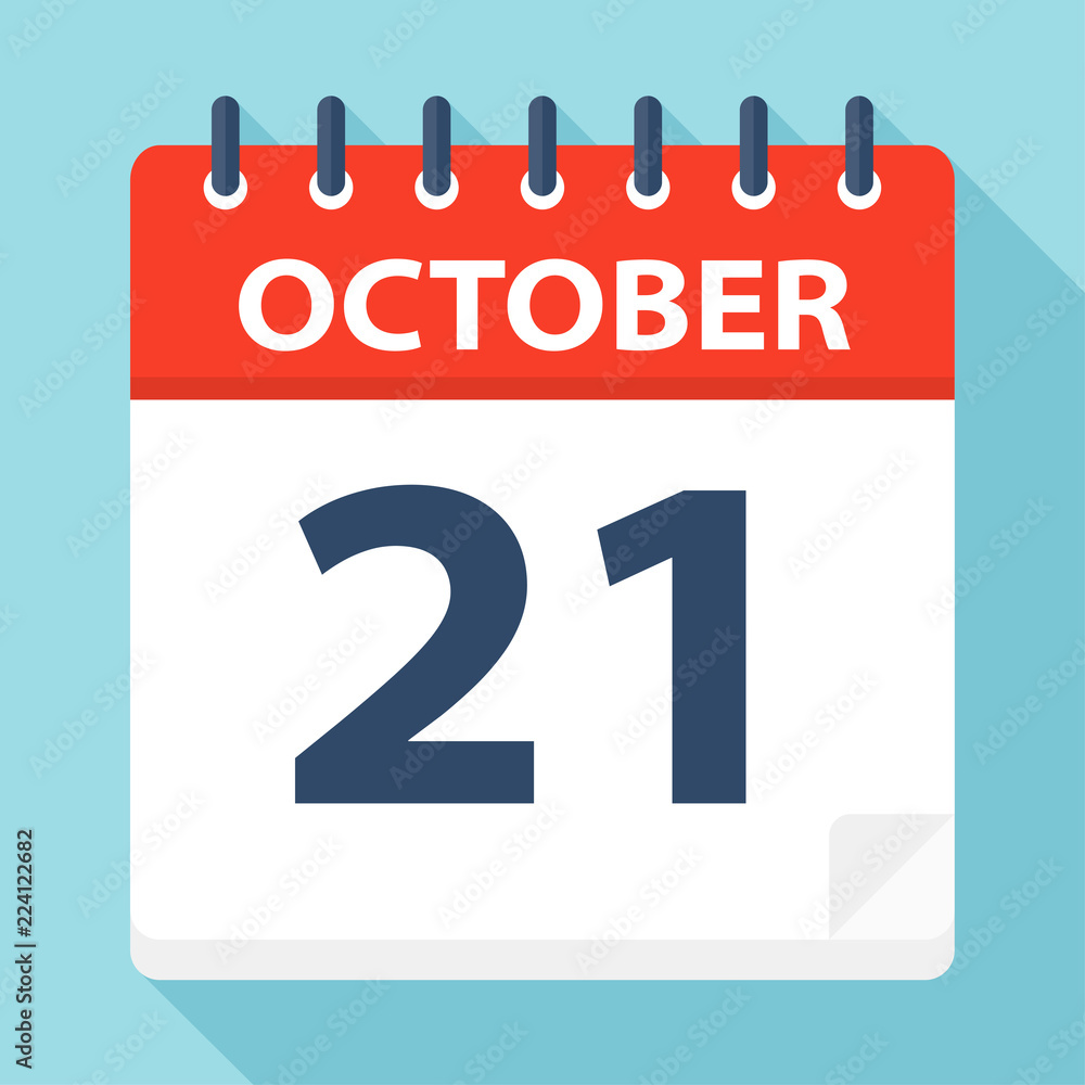 Fototapeta premium October 21 - Calendar Icon