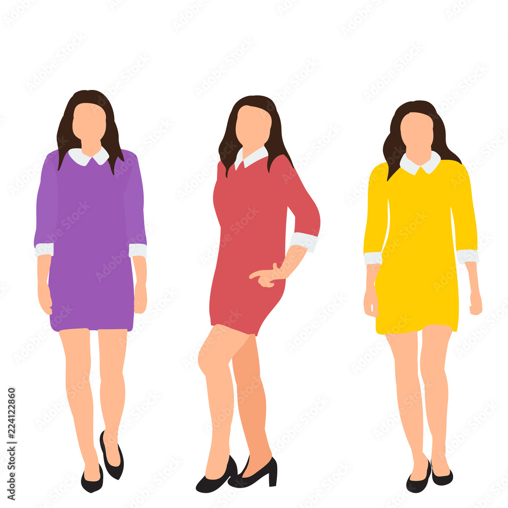 isolated, silhouette girl walking, flat style isolated, silhouette girl walking, flat style