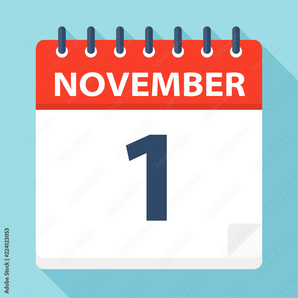 November 1 - Calendar Icon November 1 - Calendar Icon