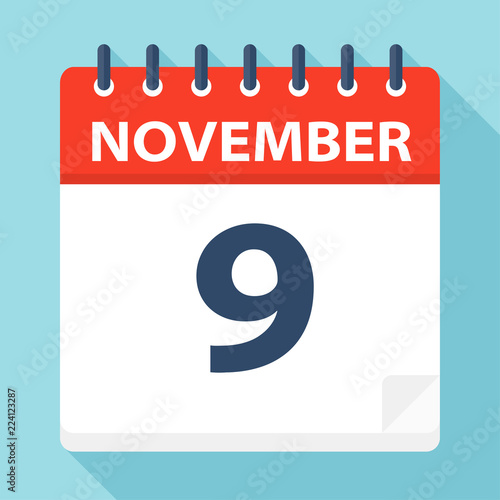 November 9 - Calendar Icon