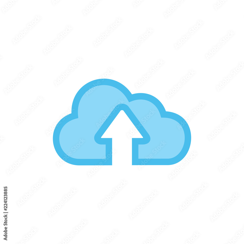 up cloud symbol vector up cloud symbol vector