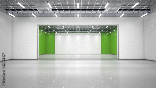Valokuva Empty exhibition hall. 3d illustration
