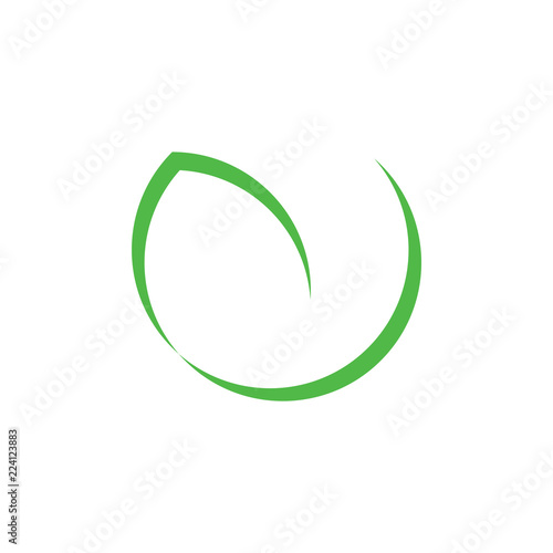abstract leaf shape logo vector