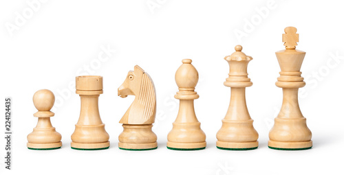 wooden chess pieces