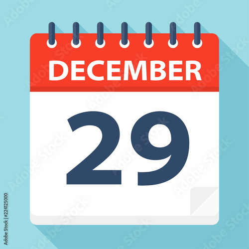 December 29 - Calendar Icon