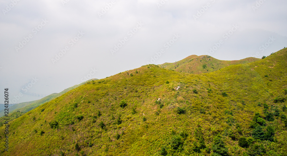 Obraz premium Green mountain nature background