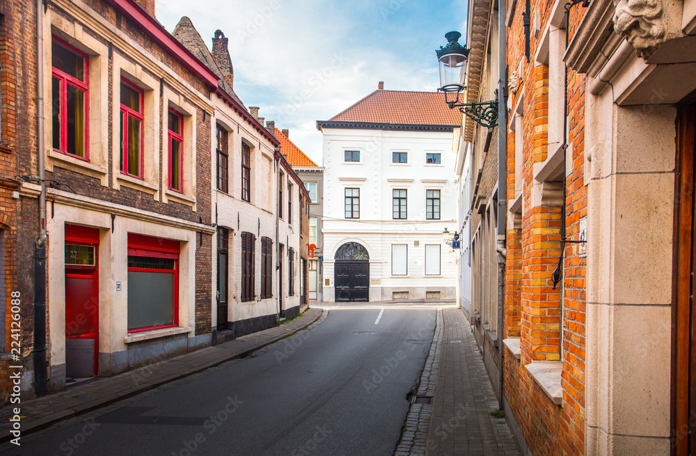 Clean Bruges street