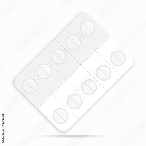 Pills icon, analgesic for pain. Medicine  illustration