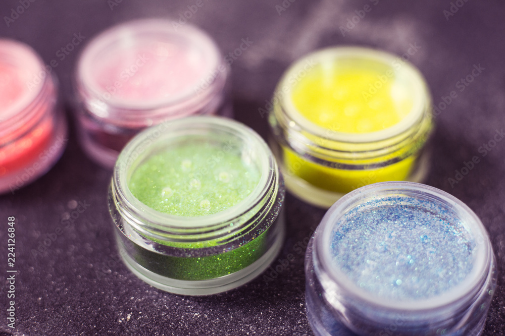 set of colourful glitter powder eyeshadows set of colourful glitter powder eyeshadows