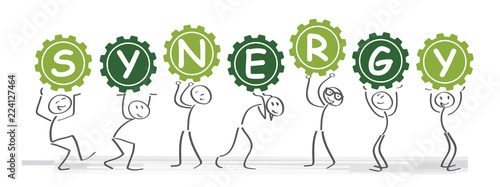 vector illustration of synergy concept