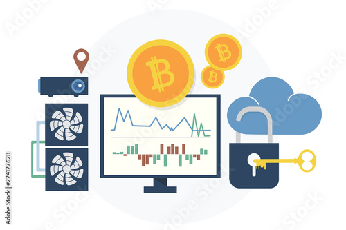 Illustration of bitcoin concept