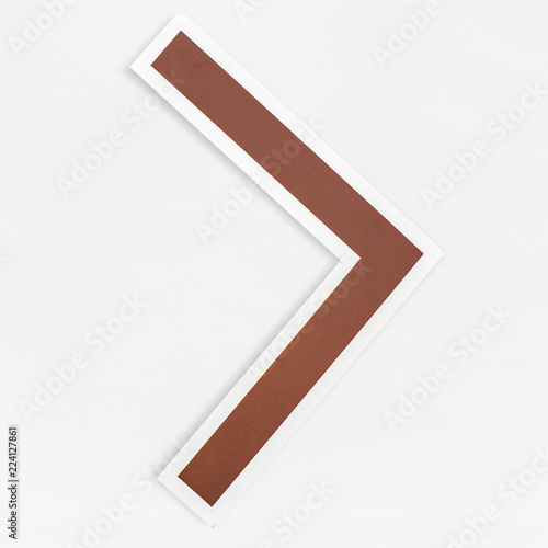 Greater than math sign icon isolated