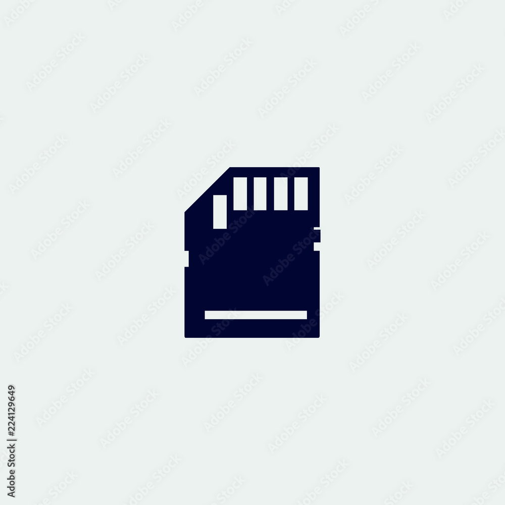 sd card icon, vector illustration. flat icon sd card icon, vector illustration. flat icon