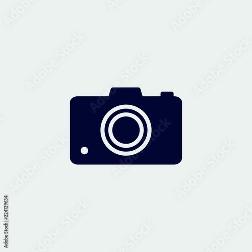 camera icon, vector illustration. flat icon