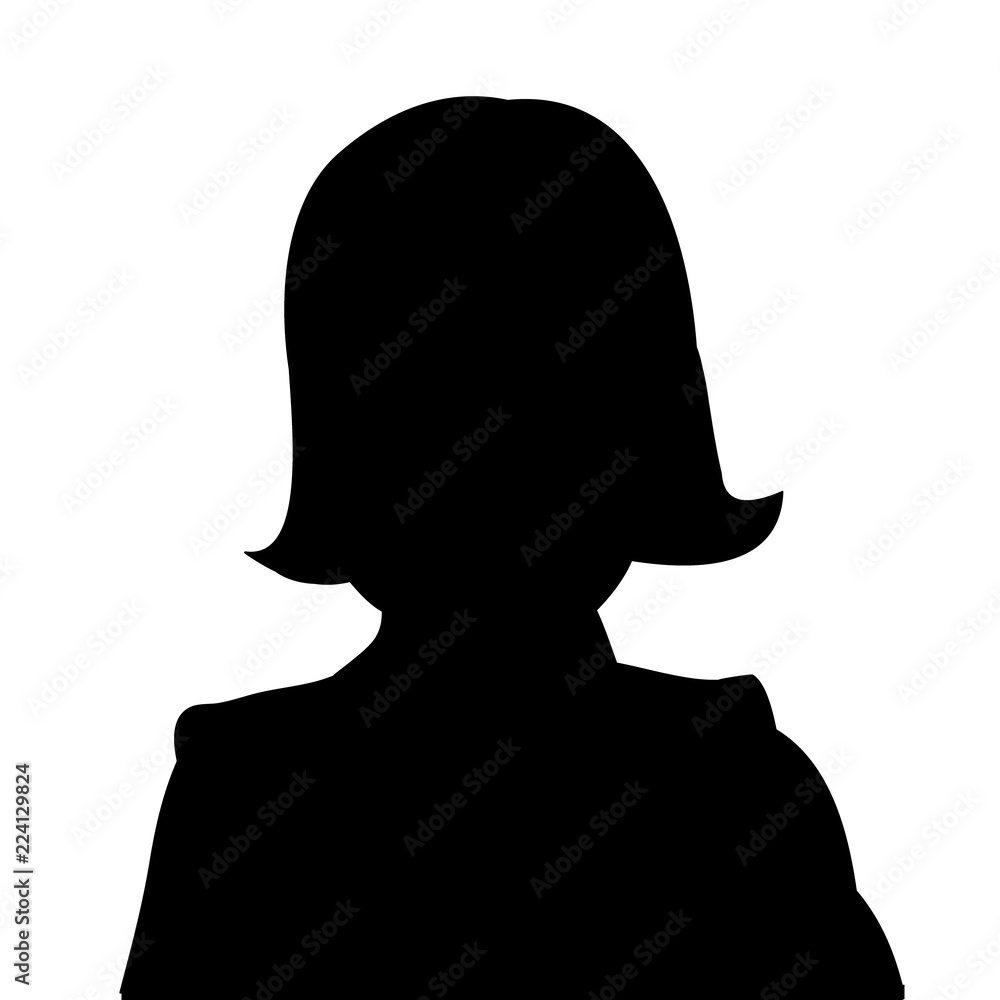 silhouette portrait little girl