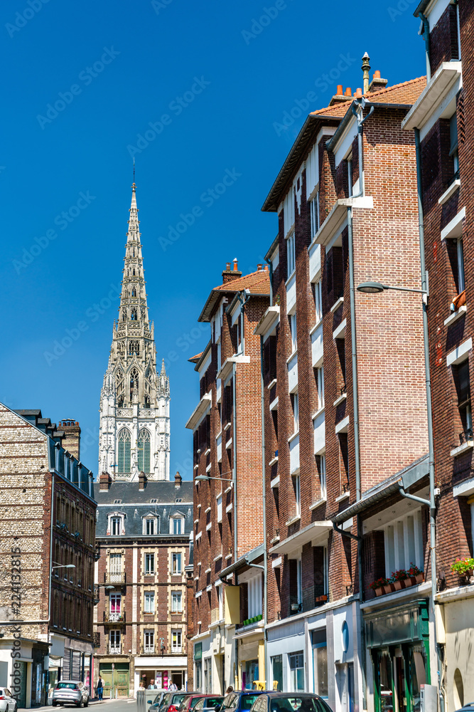 Typical buildings in the city centre of Rouen, France