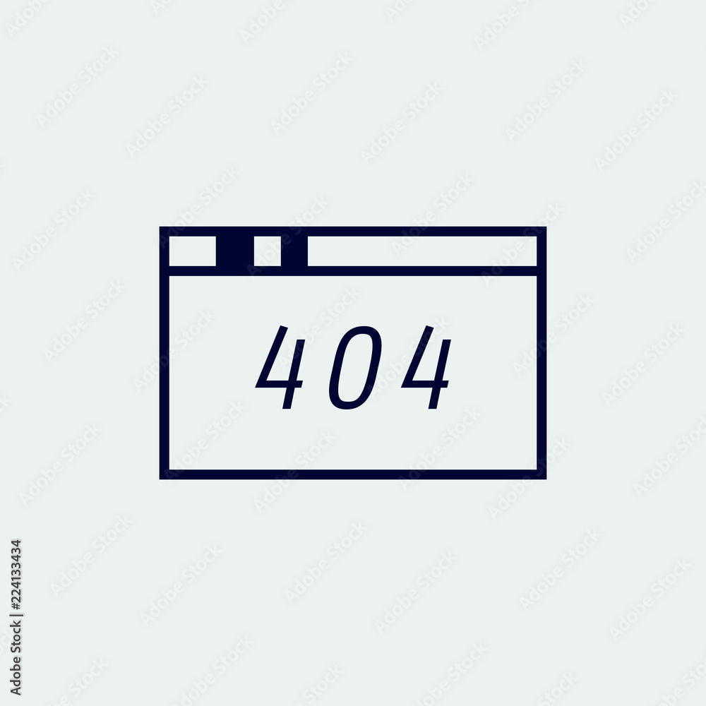 404 not found icon, vector illustration. flat icon 404 not found icon, vector illustration. flat icon