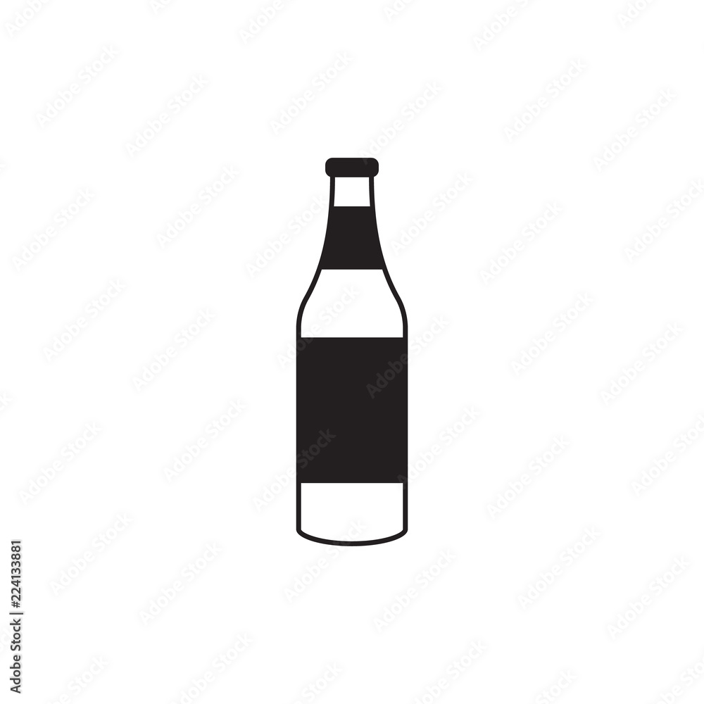 Beer Bottle Icon Vector Logo Template Beer Bottle Icon Vector Logo Template