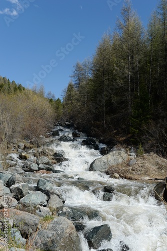  Mountain river Yarlyamry in the Altai Republic