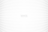 Clear Blank Subtle White Vector Abstract Geometric Background. Monochrome Light Empty Convex Surface. Minimal Style Wallpaper. Futurism 3D Illustration