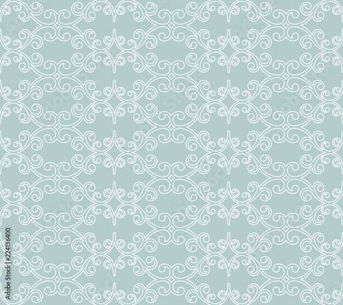 Classic seamless vector blue and white pattern. Damask orient ornament. Classic vintage background. Orient ornament for fabric, wallpaper and packaging