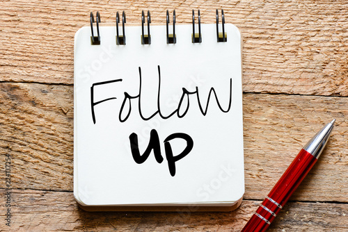 фотографія Follow up text concept