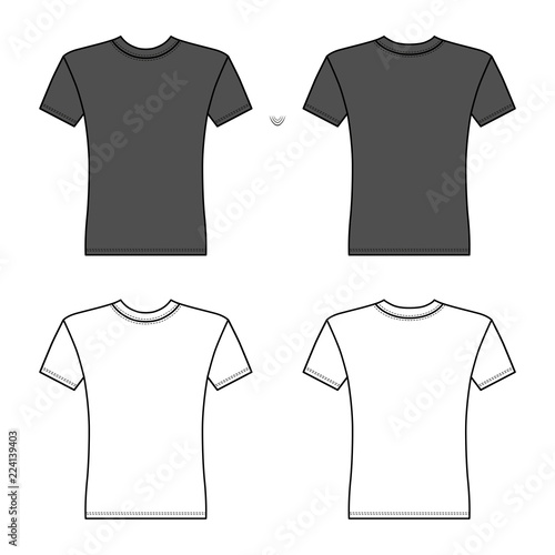 T shirt man template (front, back views)