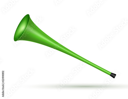 Vuvuzela trumpet football fan. Soccer vector sport play fan symbol with vuvuzela or trumpet design